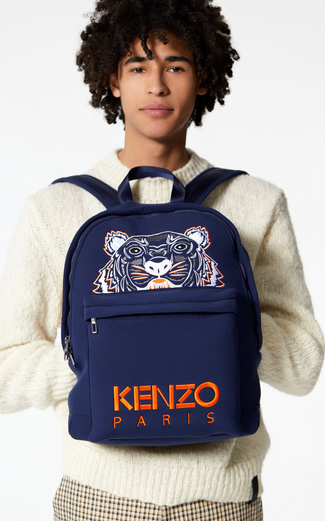 Mochila Kenzo Large Neoprene Tiger Masculino - Azul Marinho Azuis | 459TDUMBG